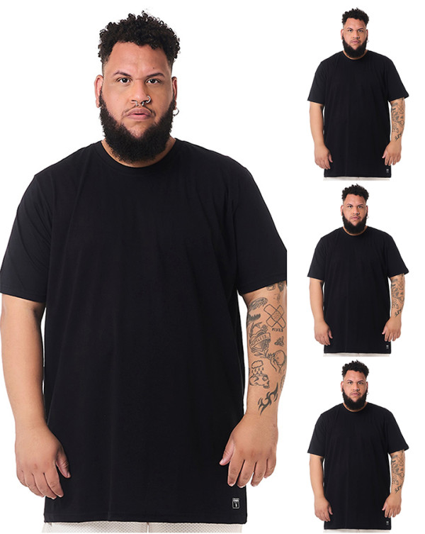 Kit 4 Camisetas Basicas Pretas Knulu