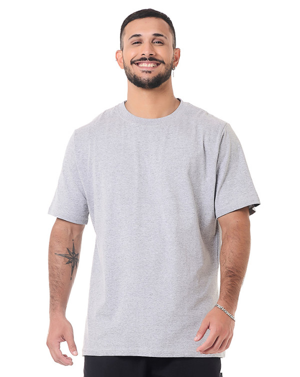 Camiseta Basica Cinza Mescla Knulu