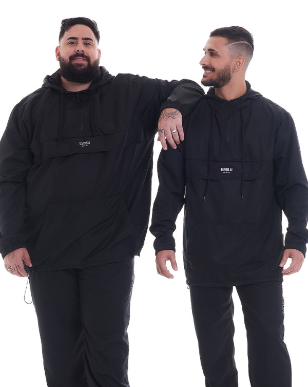 JAQUETA ANORAK CORTA-VENTO LINE PRETO KNULU