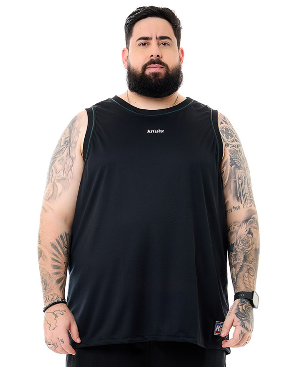 Regata Dry-Fit Logo Player Preto Knulu