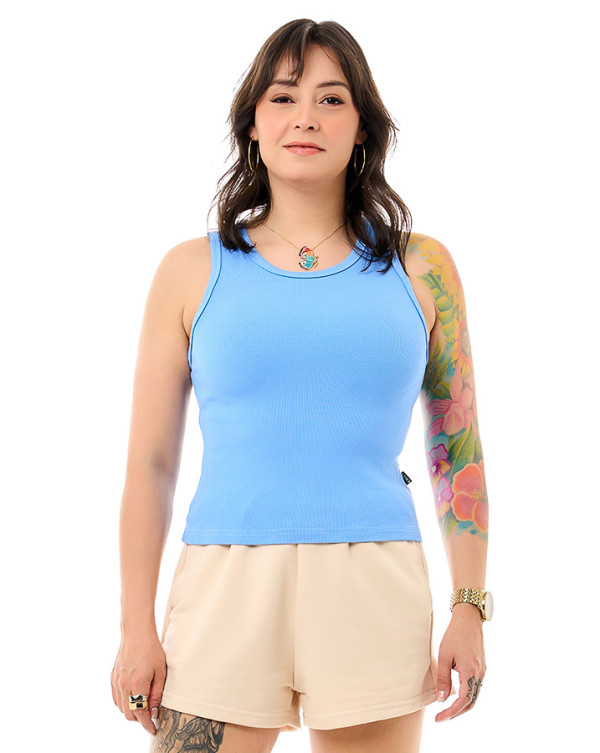 Regata Feminina Americana Azul Bebê Knulu