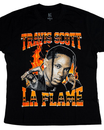 Camiseta Classic Travis La Flame Preto Knulu