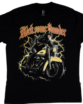 Camiseta Classic Kick Some Thunder Preto Knulu