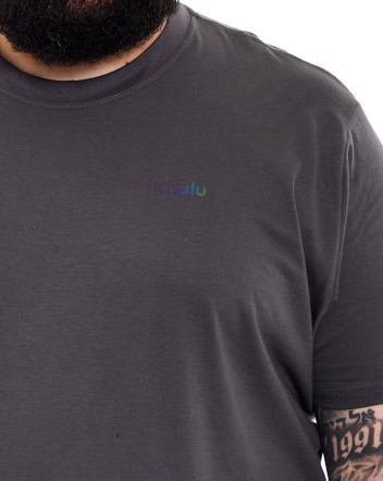 Camiseta Classic Reflective Logo Cinza Knulu