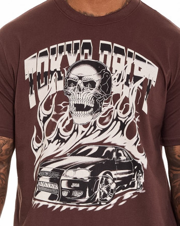 Camiseta Classic Tokyo Drift Marrom Knulu