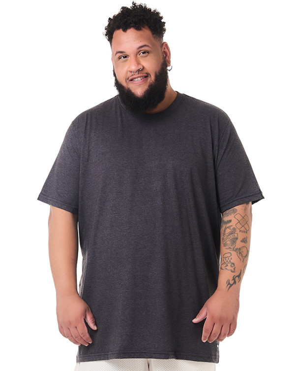 Kit 4 Camisetas Basicas  2 Chumbo 1 Preta 1 Mescla Knulu