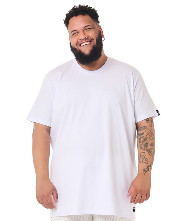 Kit 4 Camisetas Basicas 1 Branca 1 Preta 1 Cinza Chumbo 1 Cinza Mescla Knulu