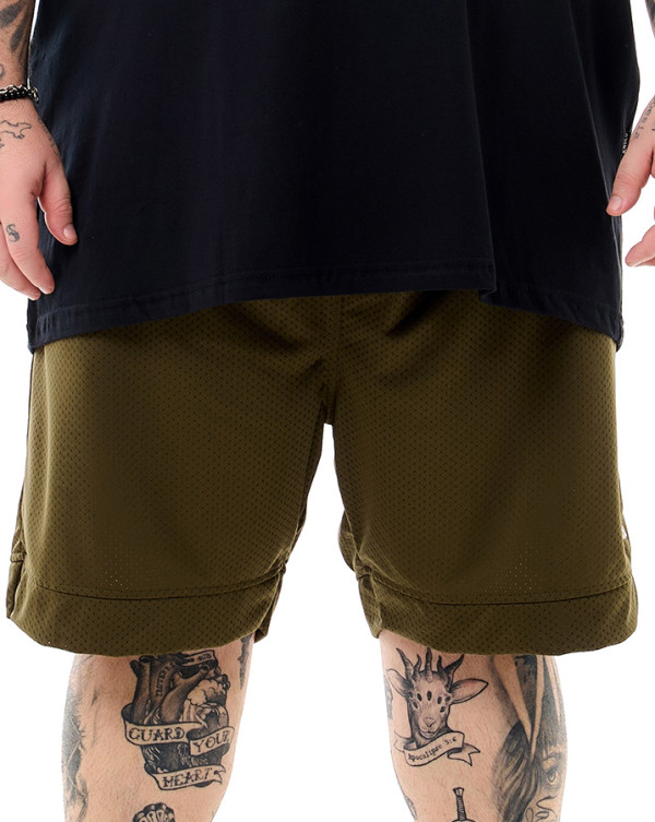 Bermuda Basquete Dry-Fit Essentials Verde Musgo Knulu