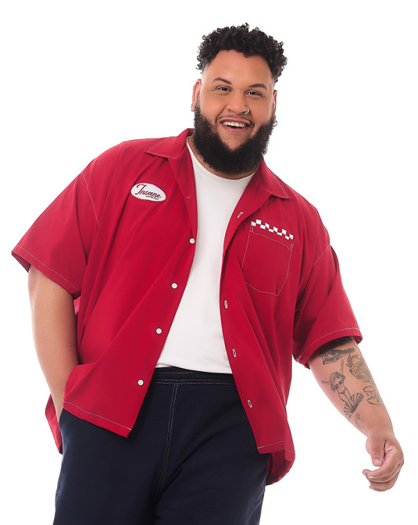 Camisa Oversized Gola Cubana Insane World Tour Vermelho Collab Knulu + Noi