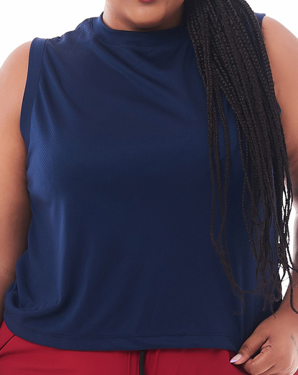 Regata Feminina Dry-Fit Everyday Azul Marinho Knulu