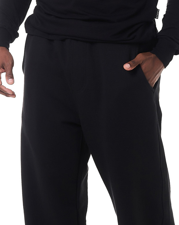 Calça Baggy Moletom Basic Preto Knulu