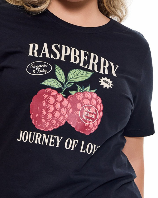 Camiseta Feminina Raspeberry Preto Knulu