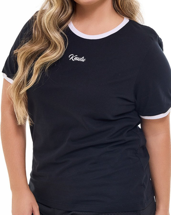 Camiseta Feminina Retro Preto Knulu