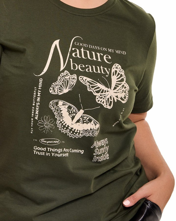 Camiseta Feminina Nature Beauty Verde Knulu
