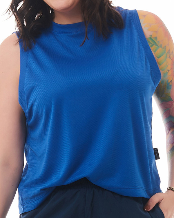 Regata Feminina Dry-Fit Everyday Azul Royal Knulu