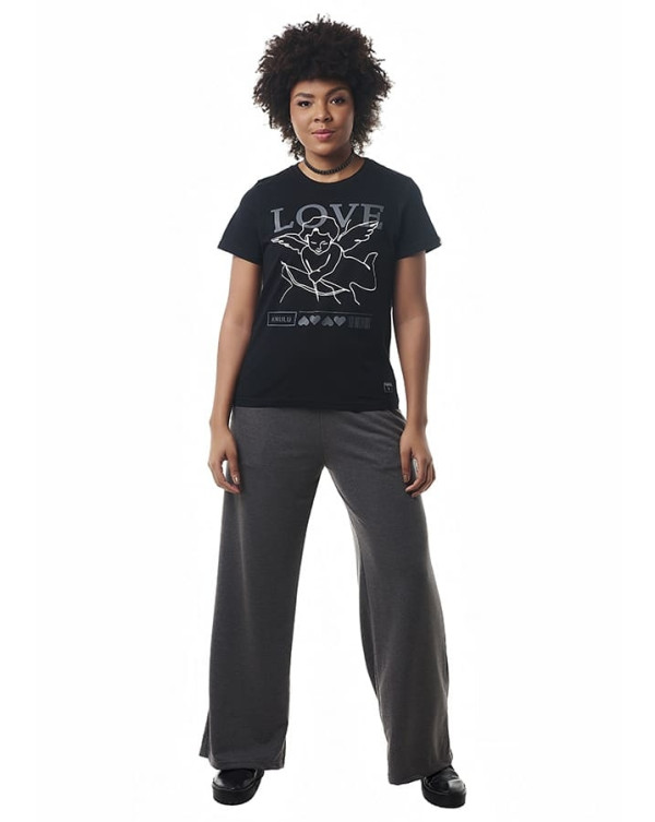 Camiseta Feminina Love Preto Knulu