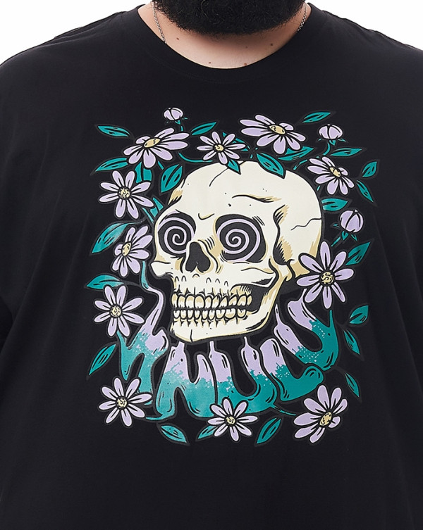 Camiseta Classic Hipno Skull Preto Knulu
