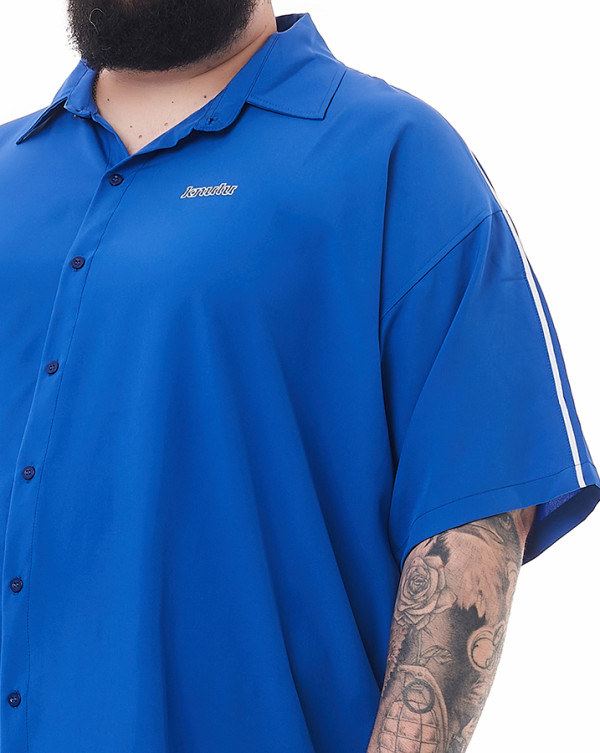 Camisa Oversized Elegant Line Azul Royal Knulu