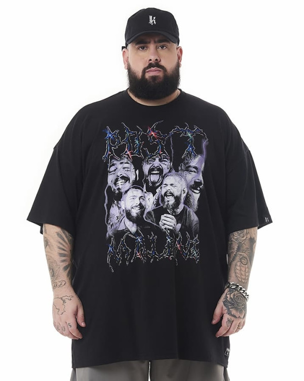 Camiseta Oversized Post Preto Knulu