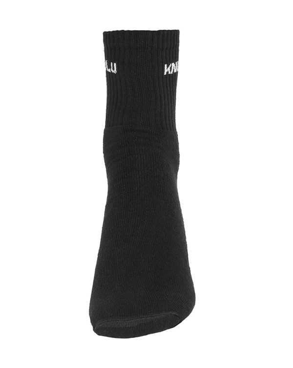 Meia Cano Medio Preto Unissex Knulu