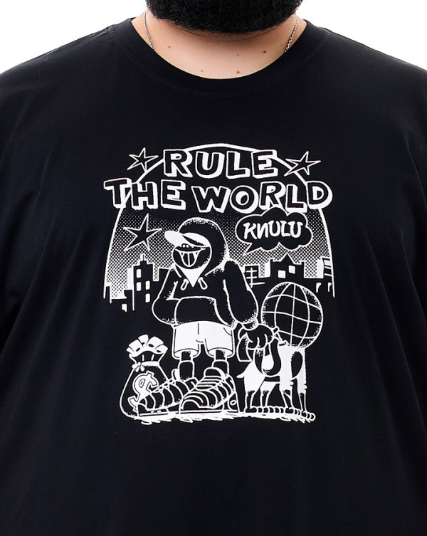Camiseta Classic Rule The World Preto Knulu