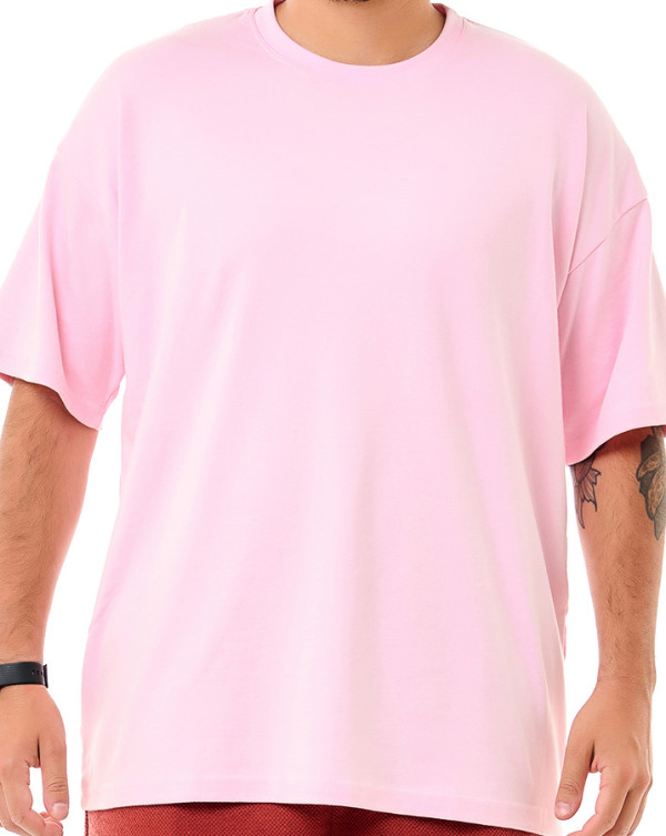 Camiseta Oversized Soft Rosa Bebê Knulu