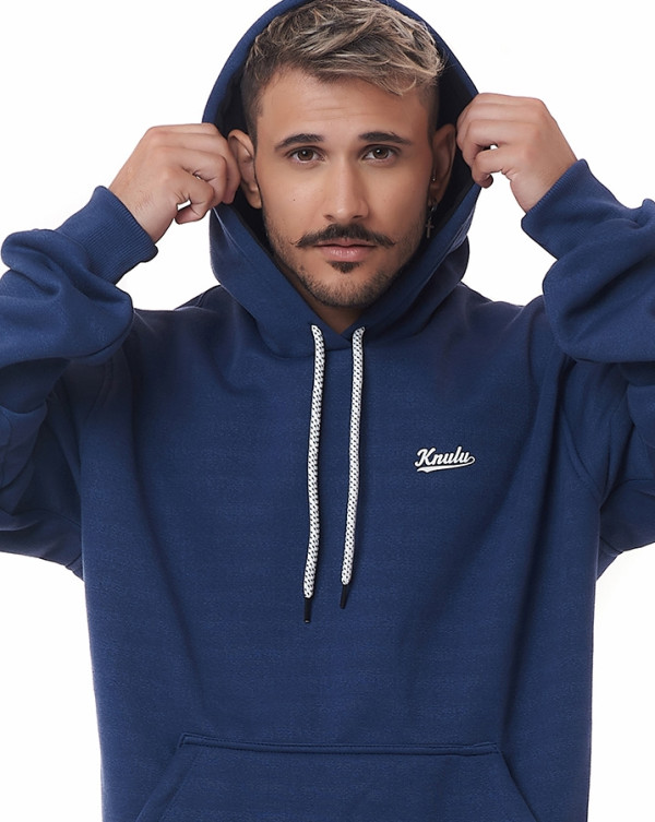 Casaco Canguru Moletom Intensity Azul Jeans Knulu
