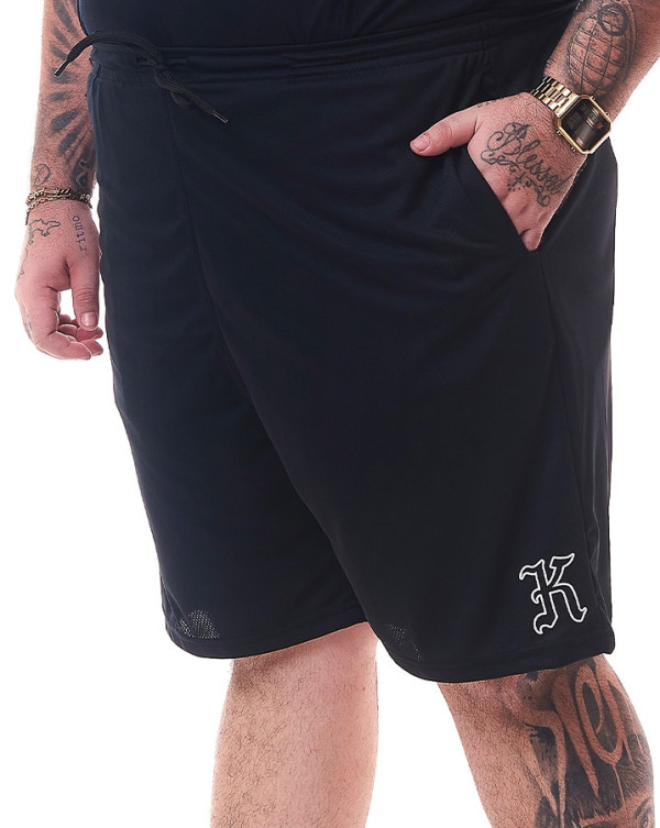 Bermuda Dry-Fit Basquete Logo K Preto Knulu