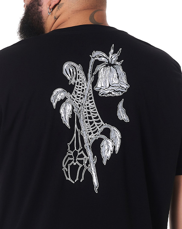 Camiseta Classic Dark Rose Preto Knulu