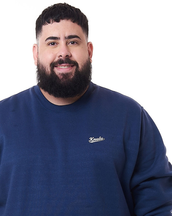 Blusa Moletom Intensity Azul Jeans Knulu