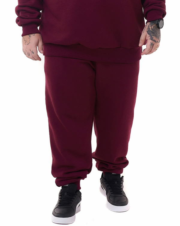 CALÇA JOGGER MOLETOM INTENSITY BORDO KNULU