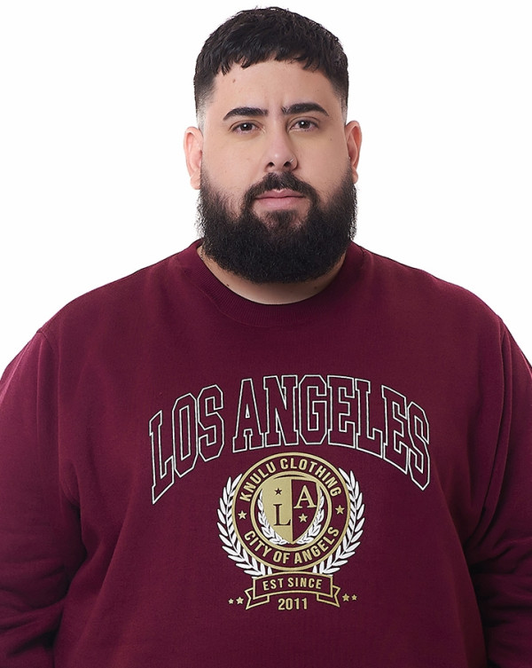 Blusa Moletom Intensity Los Angeles Bordo Knulu