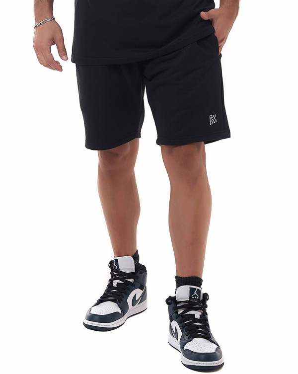 Bermuda Moletom Logo K Preto Knulu