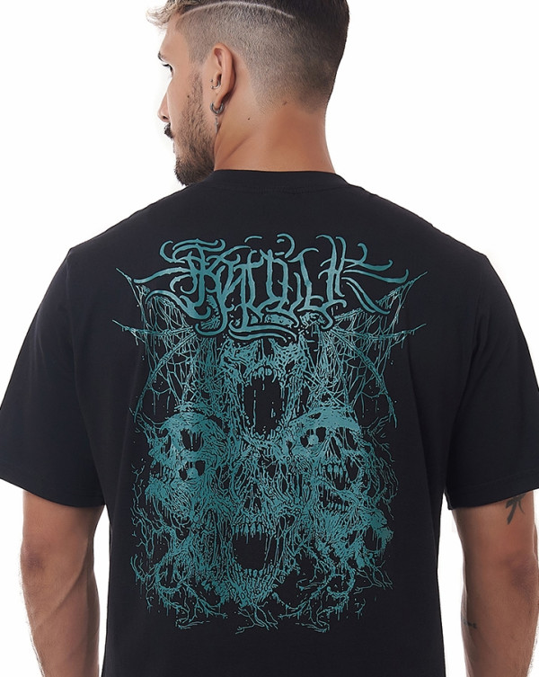 Camiseta Classic Dark Skull Preto Knulu