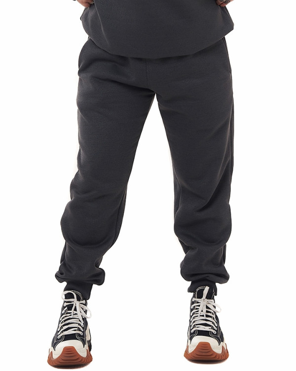 CALÇA FEMININA JOGGER MOLETOM INTENSITY CINZA CHUMBO KNULU