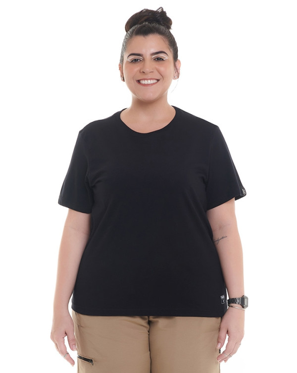 Kit 4 Camisetas Basicas Feminina Pretas Knulu