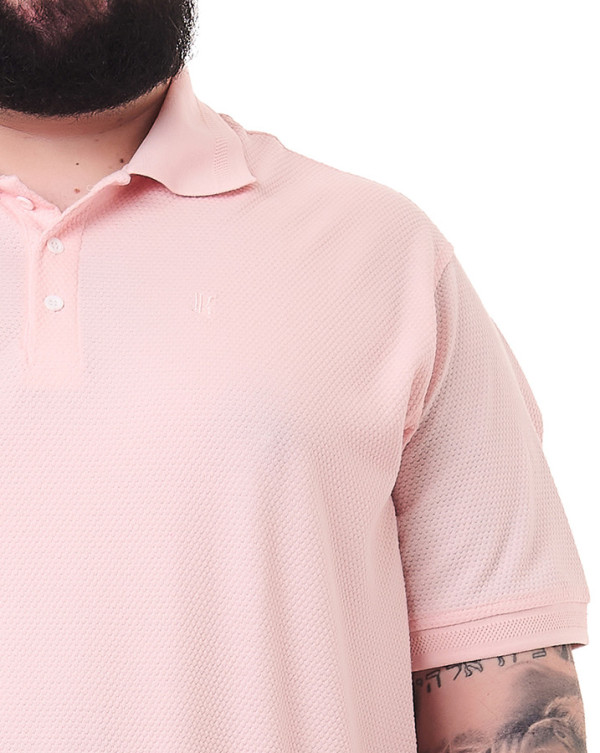Camisa Polo Piquet Classic Texture Honey Rosa Knulu