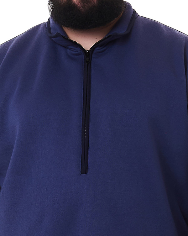 Blusa Moletom Gola Alta Detroit Azul Marinho Knulu