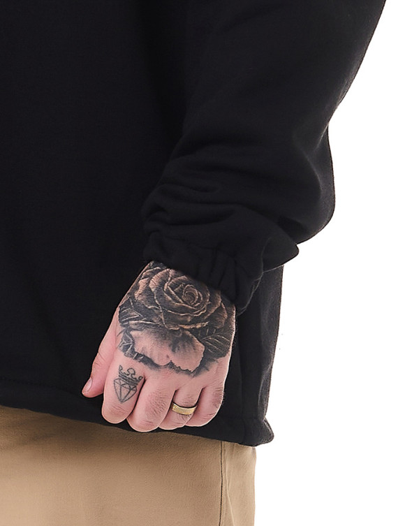 Blusa Moletom Gola Alta Detroit Preto Knulu