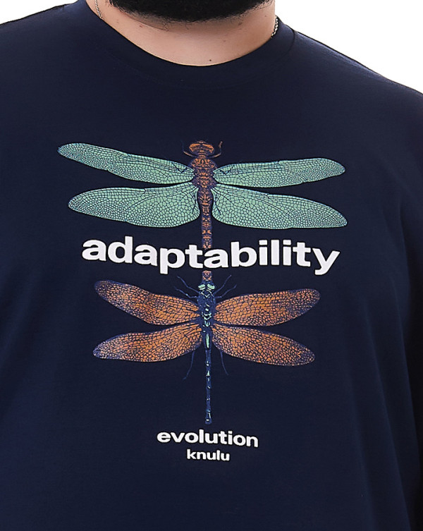 Camiseta Oversized Dragonfly Azul Marinho Knulu