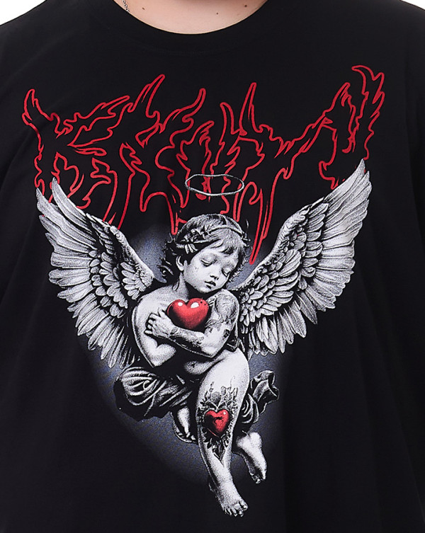 Camiseta Classic Love Angel Preto Knulu