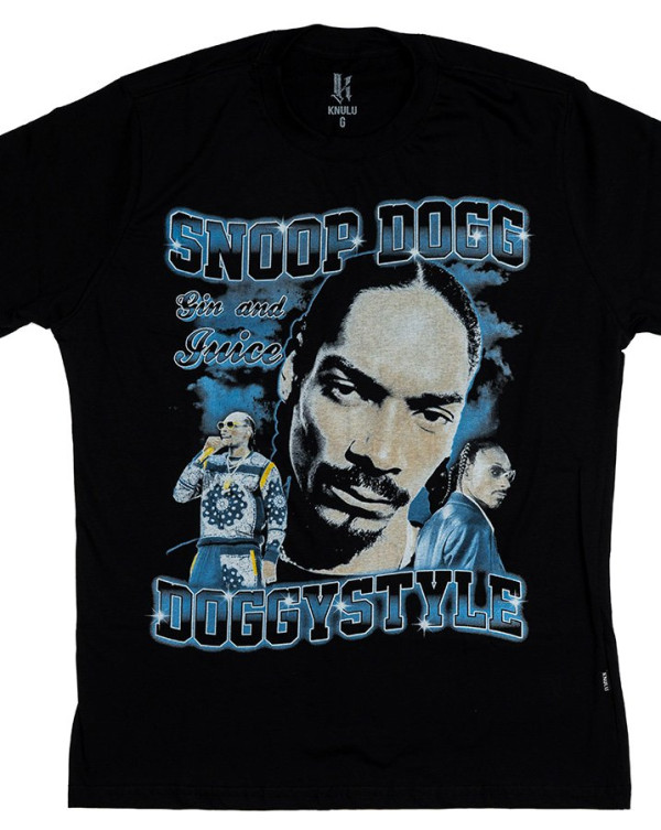 Camiseta Classic Snoop Dogg Preto Knulu