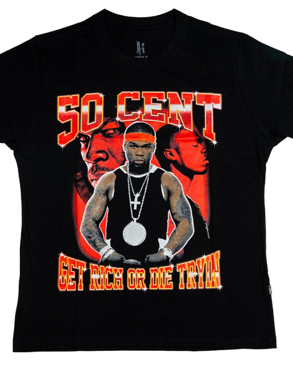 Camiseta Classic 50 Cent Preto Knulu