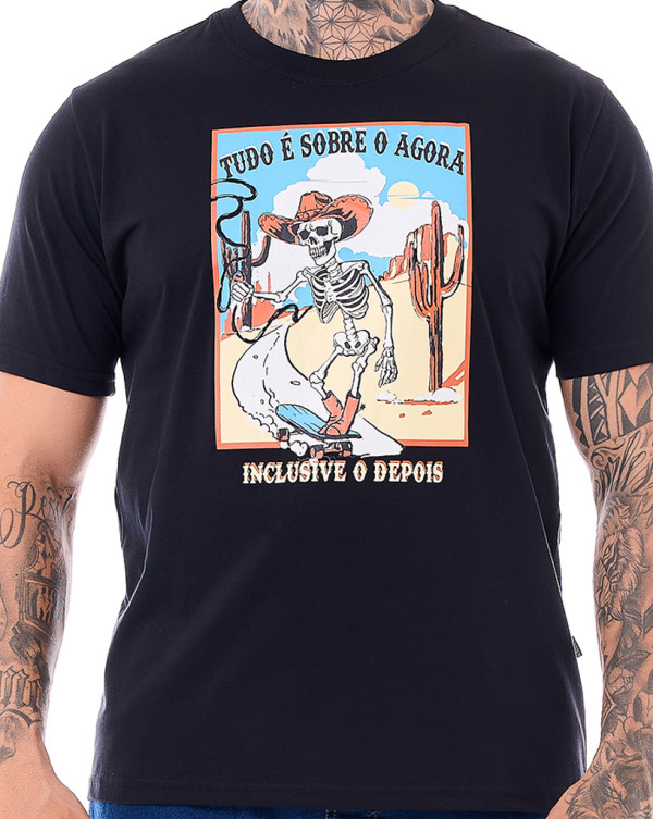 Camiseta Classic Cowboy SK8 Preto Knulu