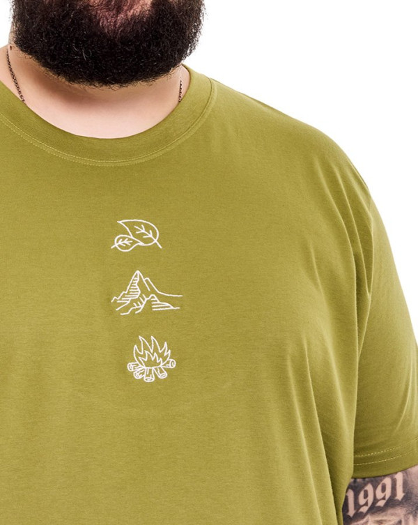 Camiseta Classic Mountain Icons Verde Knulu