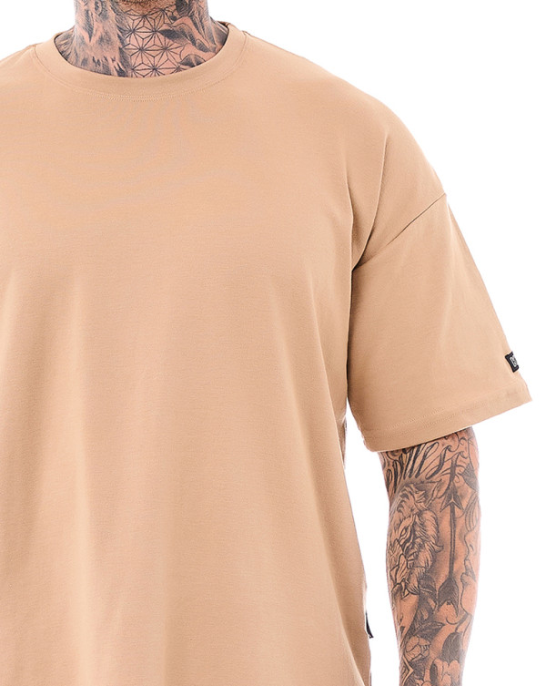 Camiseta Oversized Soft Bege Knulu