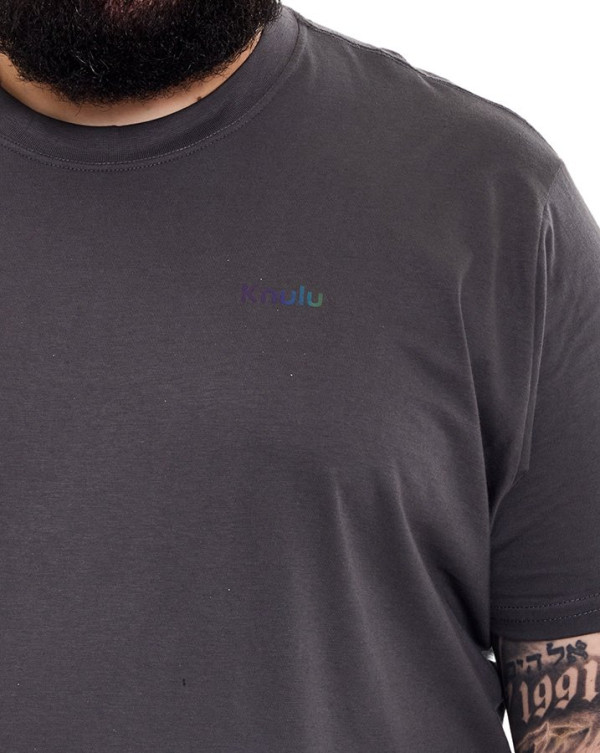 Camiseta Classic Reflective Logo Cinza Knulu
