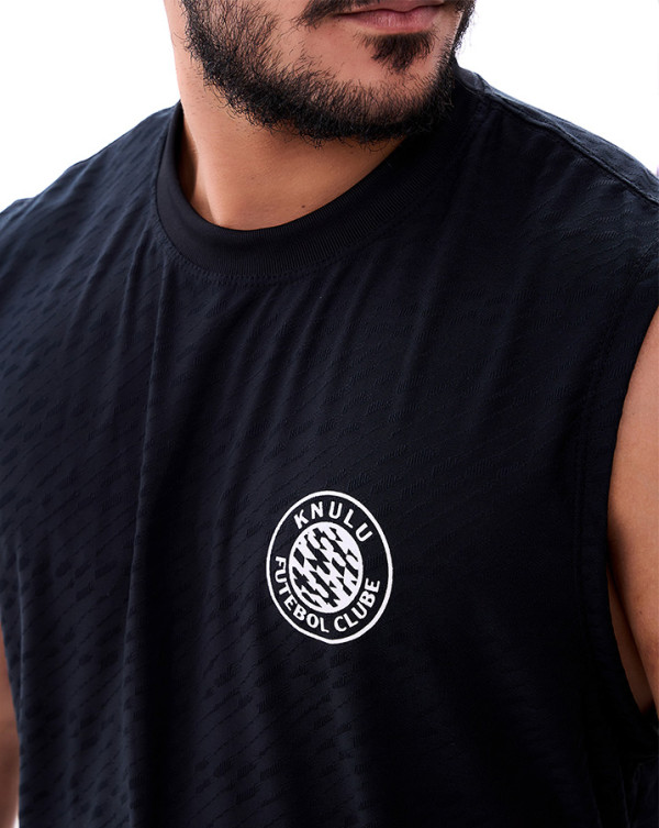 Regata Dry Fit Jacquar Geometric Preto Knulu