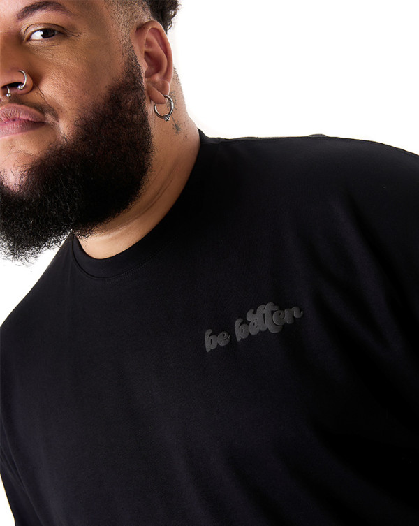 Camiseta Oversized Be Better Preto Knulu